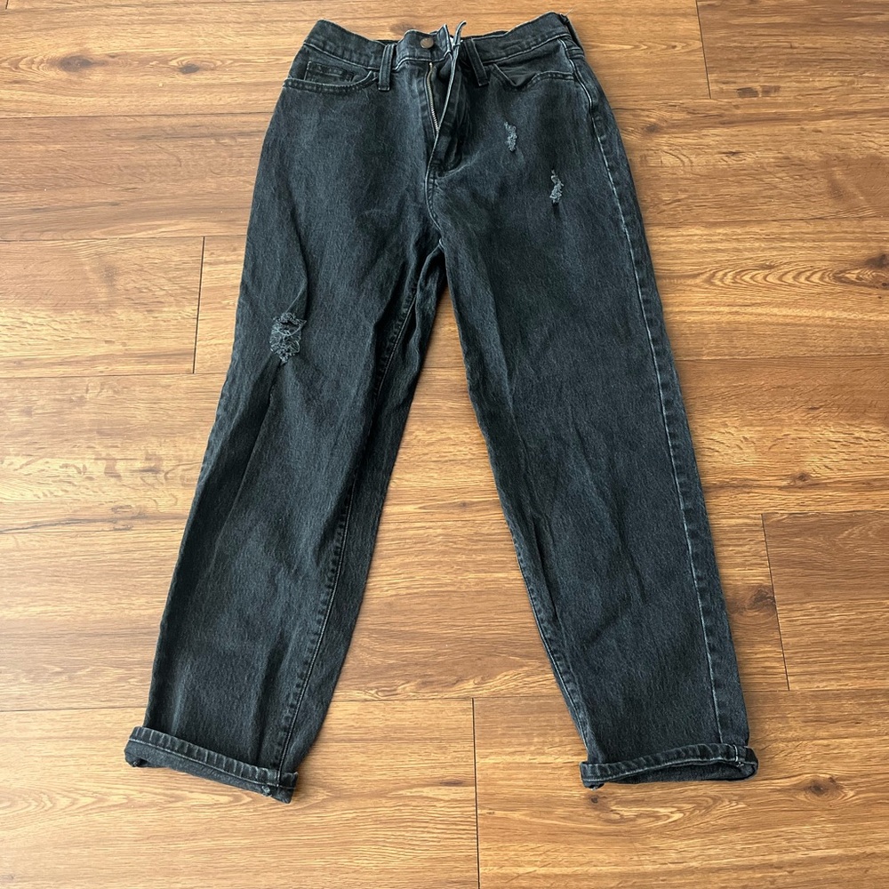 Vintage Straight Universal Thread Black Distressed Jeans Size 26/2R